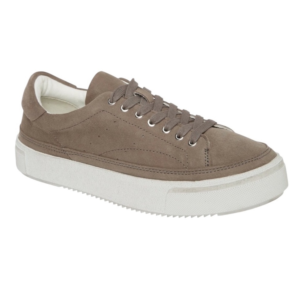 All Saints Trish taupe suede platform lace up sneakers